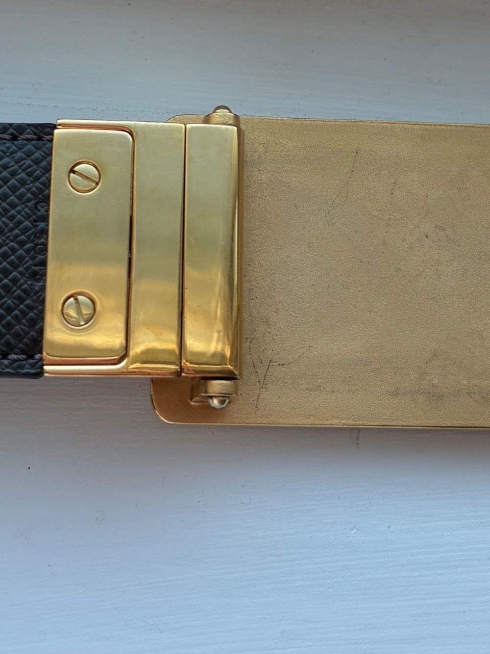 RARE Authentic Louis Vuitton Damier Ebene Canvas Inventeur Reversible Belt 100cm - Picture 8 of 10